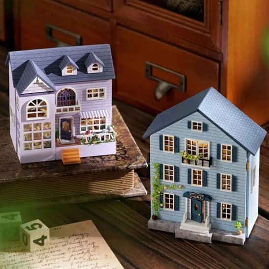 Maison pour poupée | Colorée en bois avec meubles - SIAKA BISSIN