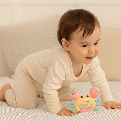 Hochet bébé | Éveil Sensoriel Coloré - SIAKA BISSIN