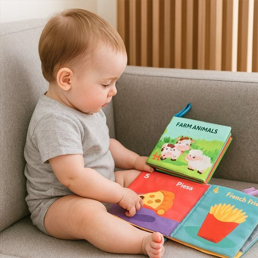Livre bebe en tissus | Sensoriel Coloré - BISSIN BOUTIQUE