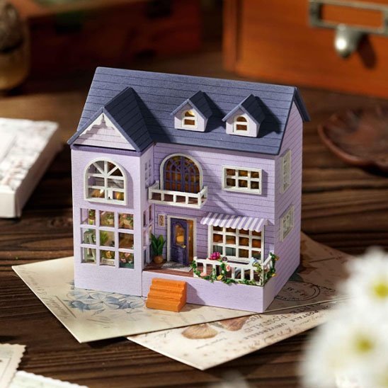 Maison pour poupée | Colorée en bois avec meubles - SIAKA BISSIN